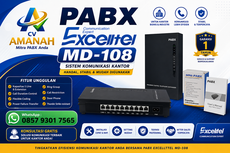 pabx excelltel murah tapi wah pabx bandung cv amanah